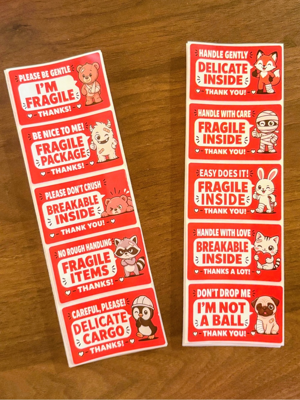I’m Delicate, I’m Breakable Stickers - 100ct